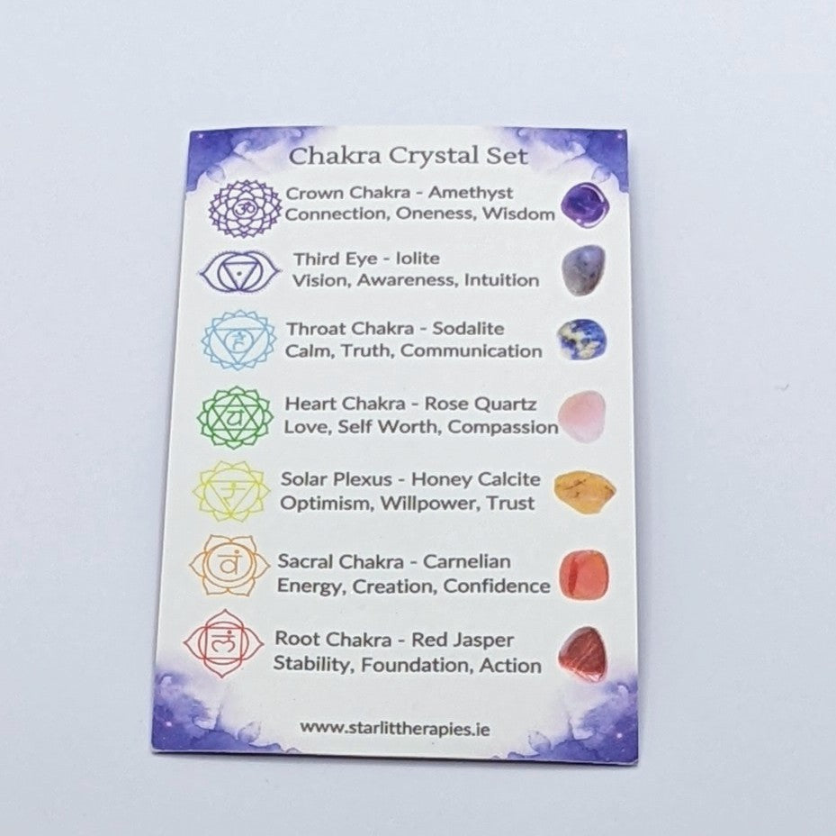 Chakra Crystal Set with Engraved Gift Box